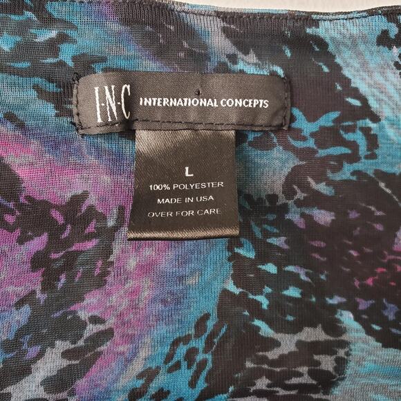 Y2K Fairy Grunge Whimsigoth INC Shirt Womens Large Blue Purple Abstract - Picture 3 of 7